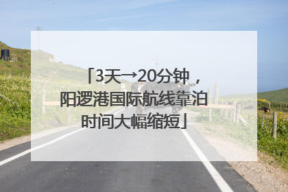 3天→20分钟，阳逻港国际航线靠泊时间大幅缩短